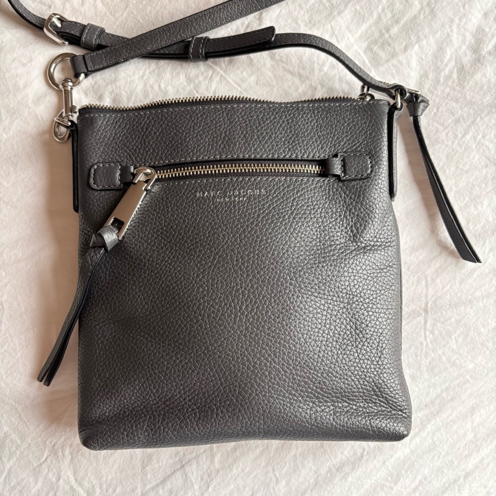 Marc Jacobs Slate-Gray Leather Crossbody Bag